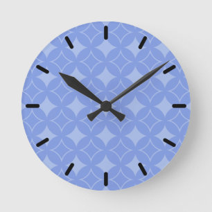 Periwinkle shippo round clock