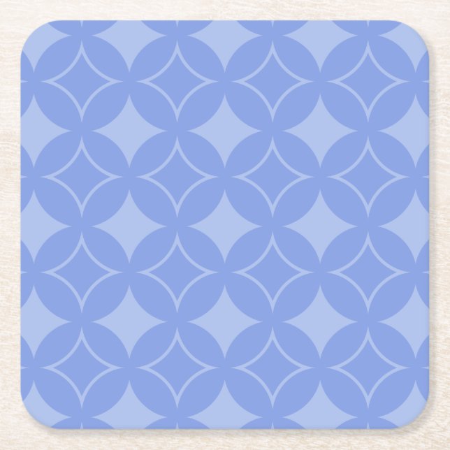 Periwinkle shippo square paper coaster (Front)
