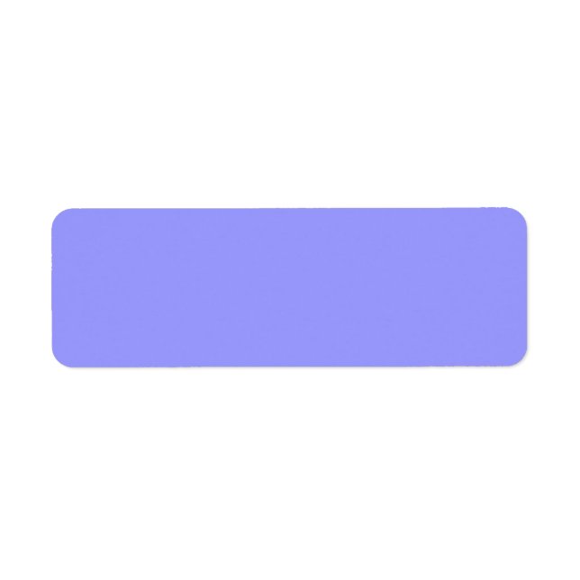 Periwinkle Solid Colour Background Label Template Return Address Label (Front)