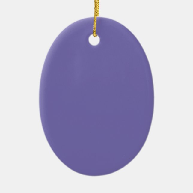 Periwinkle Solid Colour Ceramic Ornament (Front)