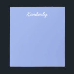 Periwinkle Solid Colour Notepad<br><div class="desc">This product features a solid purplish-blue,  Periwinkle colour. Easily personalise this item by adding a name,  initials,  other text,  photo or logo.</div>