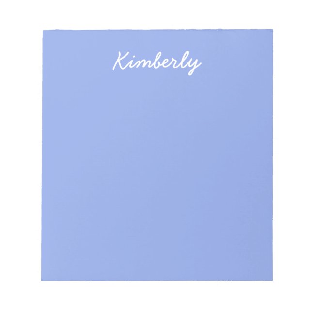 Periwinkle Solid Colour Notepad (Front)