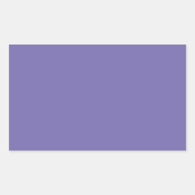 Periwinkle Solid Colour Rectangular Sticker (Front)