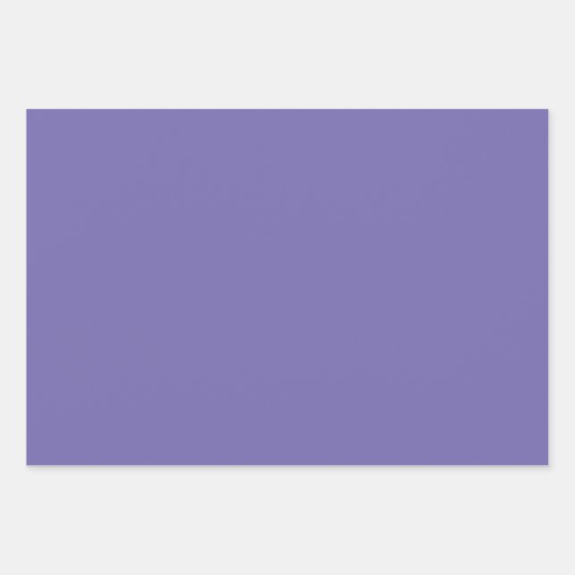 Periwinkle Solid Colour Wrapping Paper Sheet (Front)