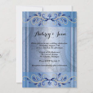 Periwinkle wedding invitation