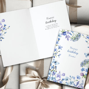 Periwinkle Wildflower Delicate Floral Birthday Card
