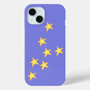 Periwinkle with Yellow Stars iPhone 15 Case