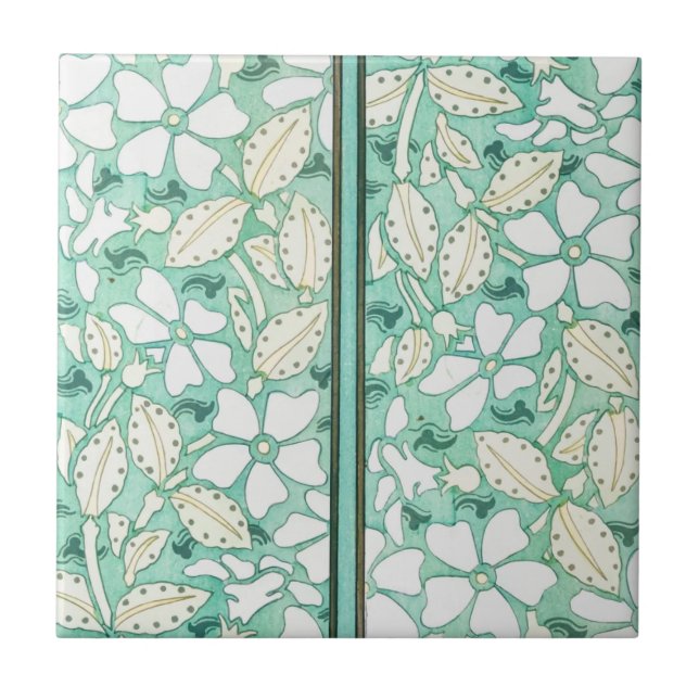 PeriwinkleGreen  Ceramic Tile (Front)