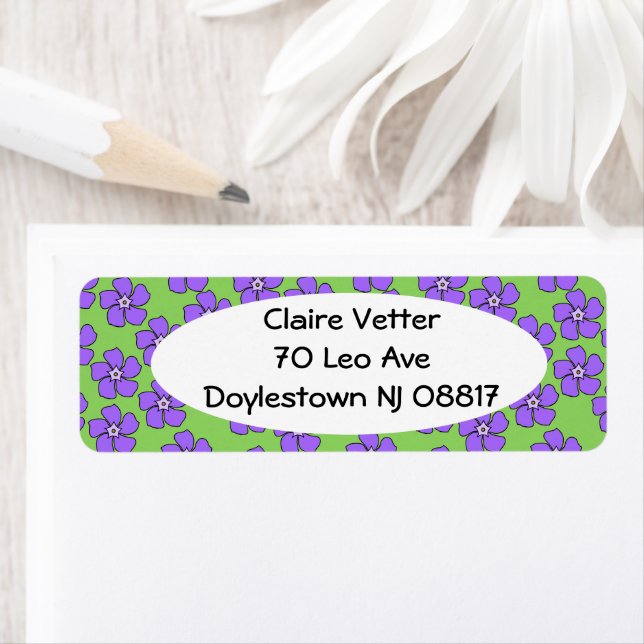 Periwinkles  return address label (Insitu)