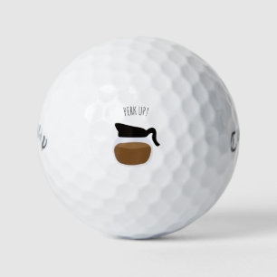 'Perk Up' Coffee Lovers Fun Motivational Charming Golf Balls