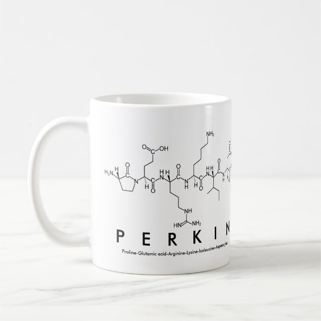 Perkin peptide name mug (Left)