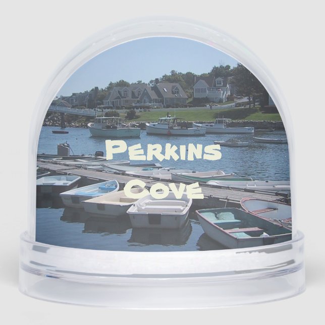 Perkins Cove In Ogunquit, Maine Snowglobe (Front)