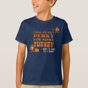 PERKY FOR SOME TURKEY Kids Matching Thanksgiving  T-Shirt