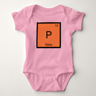Perla Name Chemistry Element Periodic Table Baby Bodysuit