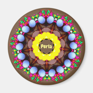 Perla ~ Personalized Easter Pattern Fractal ~ Magnet