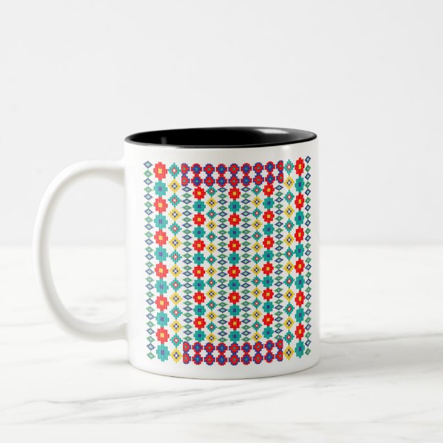 Perler Bead Patterns Two-Tone Coffee Mug (Left)