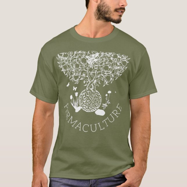 Permaculture Organic Gardening Sustainable T-Shirt (Front)