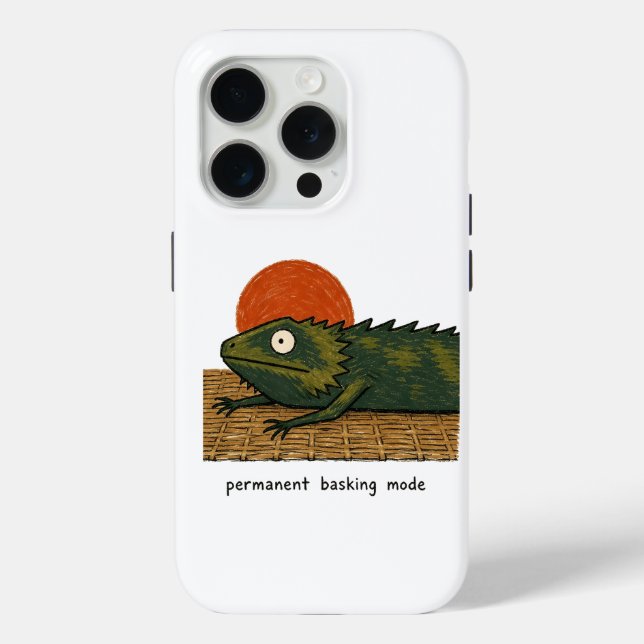 Permanent Basking Mode Bearded Dragon Art Case-Mate iPhone Case (Back)
