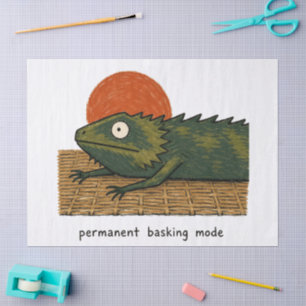 Permanent Basking Mode Bearded Dragon Art Tissue Paper