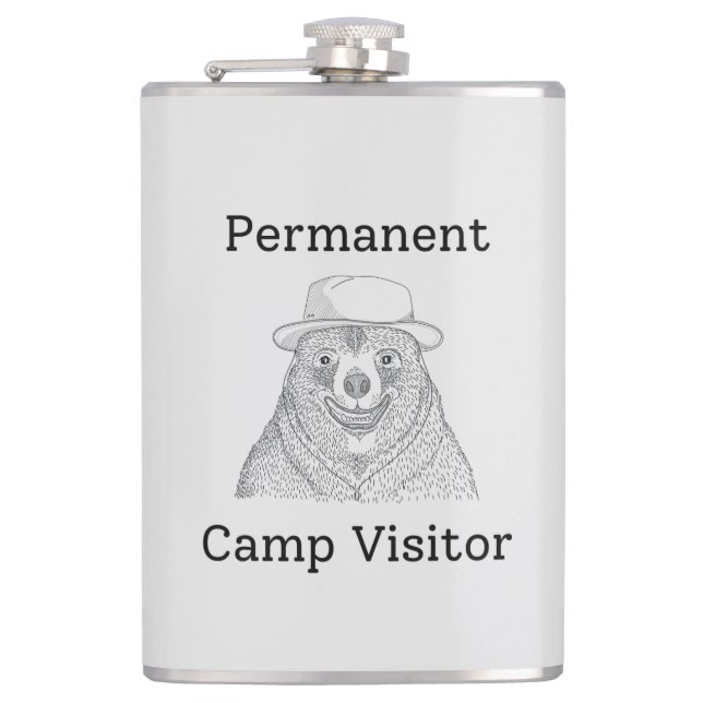 Permanent Camp Visitor Hip Flask (Front)