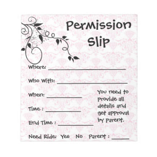 Permission Slip : Notepad