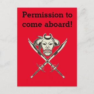 Permission to come aboard! postcard