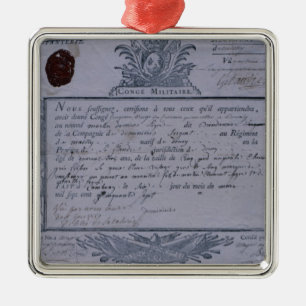 Permit for the Battle of Rossbach, 1757 Metal Ornament
