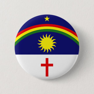 Pernambuco, Brazil flag 6 Cm Round Badge