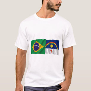Pernambuco & Brazil Waving Flags T-Shirt