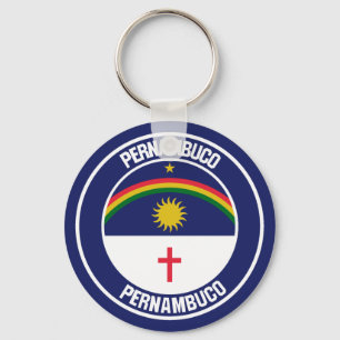 Pernambuco Round Emblem Key Ring