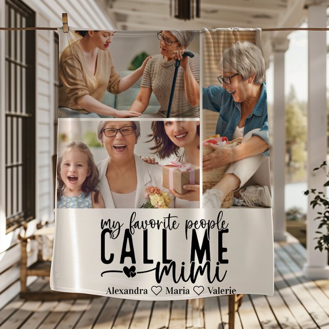 Peronalized 3 Photo Mimi Gift Fleece Blanket (Creator Uploaded)