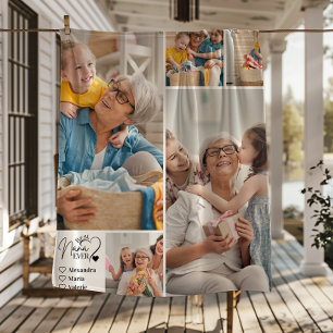 Peronalized 5 Photo Best Nana Ever Minimalist Fleece Blanket