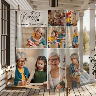 Peronalized 8 Photo Best Nonna Ever Minimalist Fleece Blanket