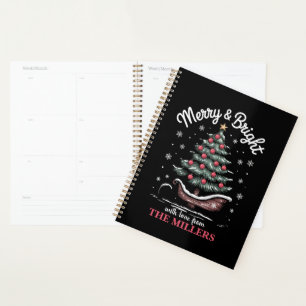 Peronalized Christmas Sleigh Tree Merry & Bright Planner