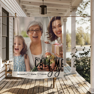 Peronalized Photo My Favourite People Call Me Gigi Fleece Blanket