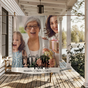 Peronalized Photo My Favourite People Call Me Mimi Fleece Blanket