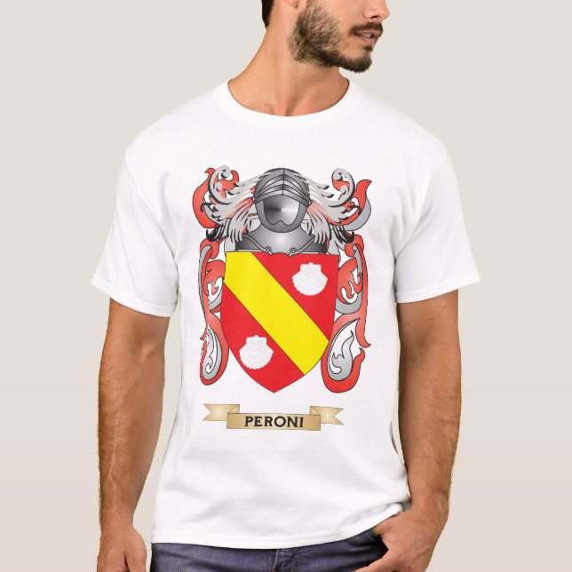 Peroni Coat of Arms (Family Crest) T-Shirt (Front)