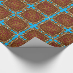Peronnelle Bleu Baroque Glossy Wrapping Paper