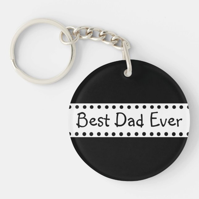 Perosnalied Best Dad Ever Photo Key Ring (Front)