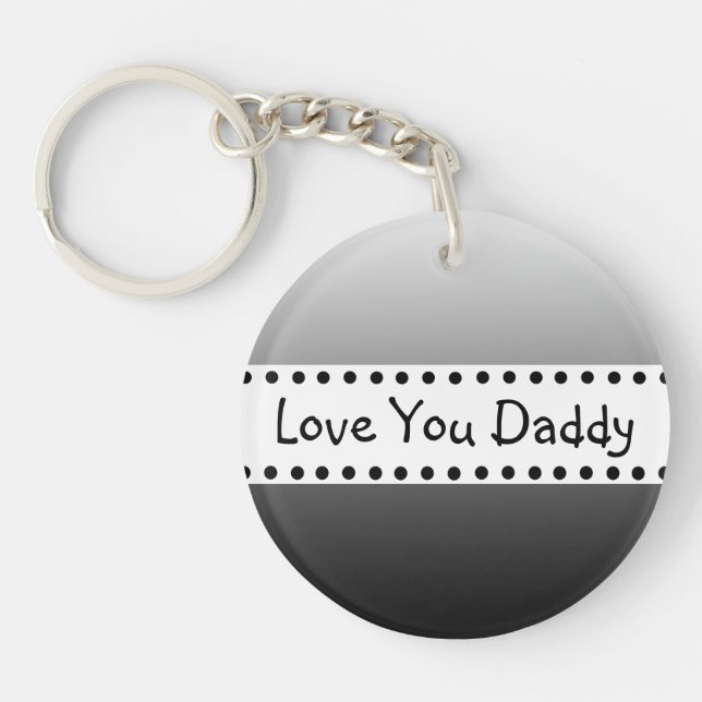 Perosnalied Love You Daddy Photo Key Ring (Front)