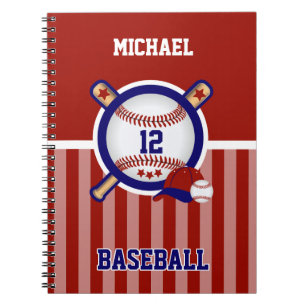 Perosnalize Baseball  ⚾ - Red, White and Blue No Notebook