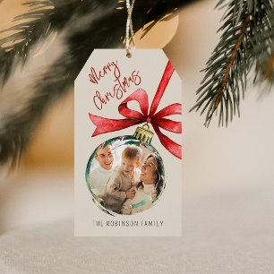 Perosnalized Christmas Photo Gift Tags