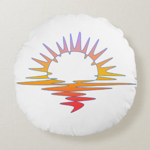 Perpetual Art Endless Sunset Round Cushion