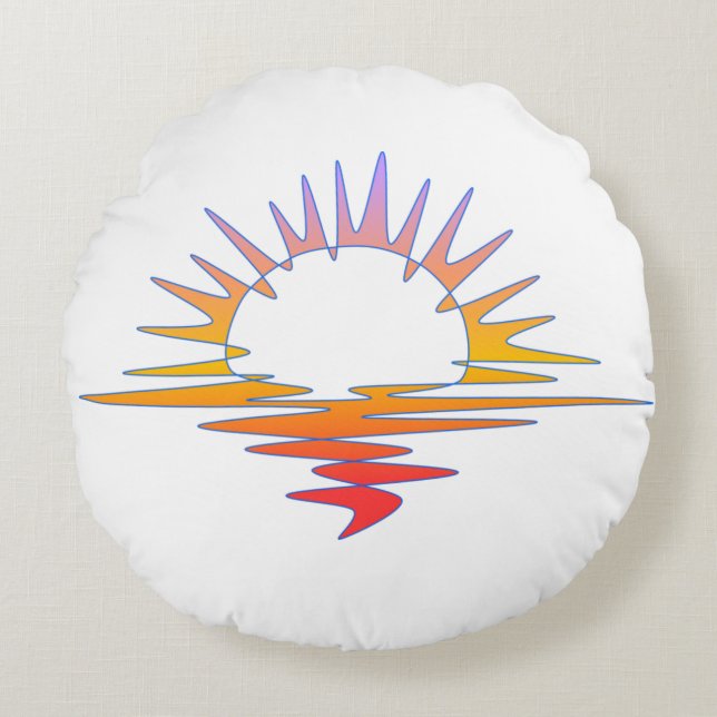 Perpetual Art Endless Sunset Round Cushion (Front)