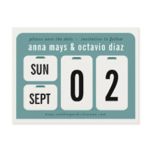 Perpetual Calendar Save The Date Postcard