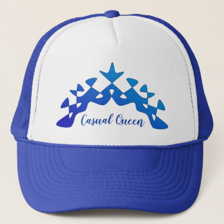 Perpetual "Casual Queen" Blue Crown Fancy Trucker Hat