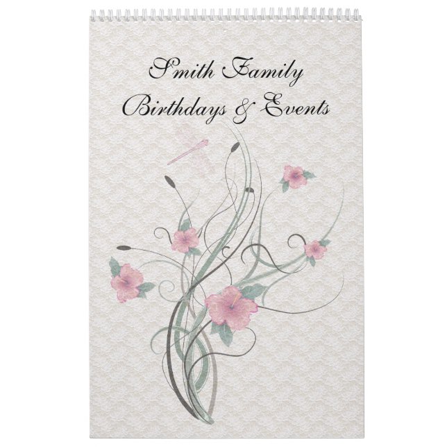 Perpetual Dutch Birthday Calendar Vintage Lace (Cover)