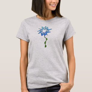 Perpetual Light Blue Flower Art  T-Shirt