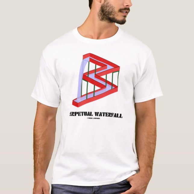 Perpetual Waterfall (Optical Illusion) T-Shirt (Front)