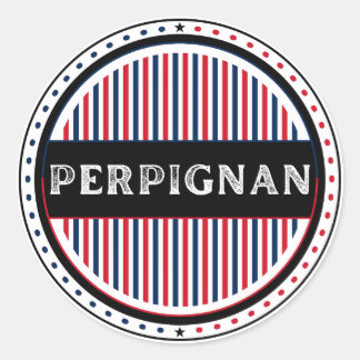 Perpignan City Pride Emblem – French Identity Classic Round Sticker